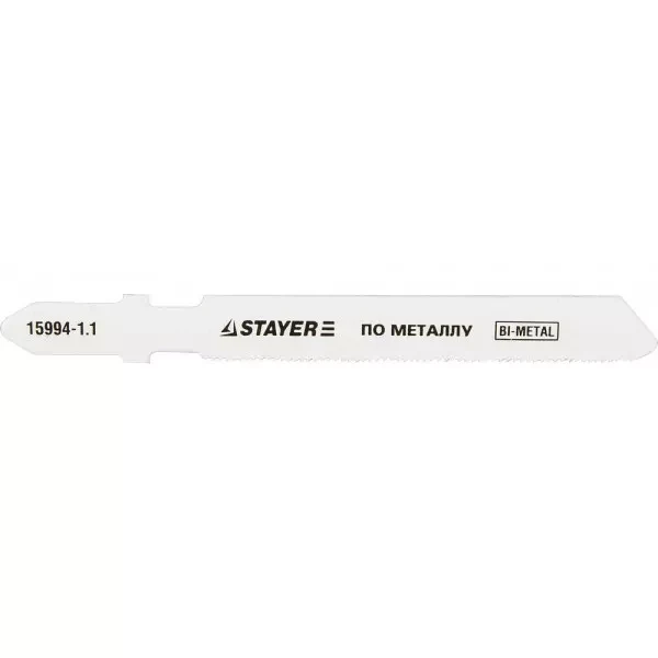 Полотна STAYER "PROFI", T118GF, для эл/лобзика, Bi-Metall, по металлу (0,5-1,5мм), EU-хвост., шаг 1,1мм, 50мм, 2шт 15994-1.1_z01 купить в Ханты-Мансийске