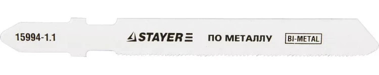Полотна STAYER "PROFI", T118GF, для эл/лобзика, Bi-Metall, по металлу (0,5-1,5мм), EU-хвост., шаг 1,1мм, 50мм, 2шт 15994-1.1_z01 купить в Ханты-Мансийске