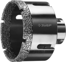 Алмазная коронка ЗУБР "ПРОФЕССИОНАЛ" универсальная для УШМ, сухое сверление, алмазы на вакуумной пайке, посадка М14, d=16мм 29865-16