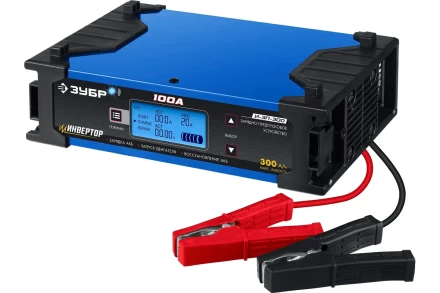 ЗУБР И-ЗП-300, 12/24 В, 100 А, 3-30 А, инверторное зарядно-предпусковое устройство (59323) купить в Ханты-Мансийске