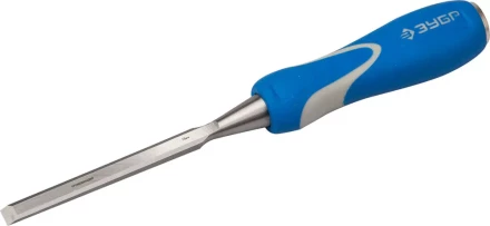 Стамеска ЗУБР &quot;ЭКСПЕРТ&quot; с ударопрочной двухкомпонетной ручкой и стальным затыльником для ударных работ, 10мм 18097-10 купить в Ханты-Мансийске