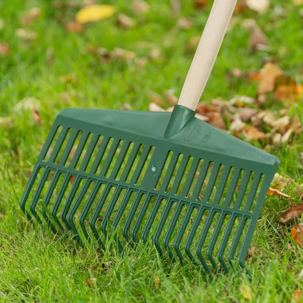 Грабли веерные пластиковые Сибртех, 420 мм, 22 плоских зуба, без черенка, Россия, 617055 купить в Ханты-Мансийске