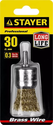 STAYER &quot;PROFESSIONAL&quot;. Щетка кистевая для дрели, витая стальная проволока 0,3мм, 30мм 35113-30 купить в Ханты-Мансийске