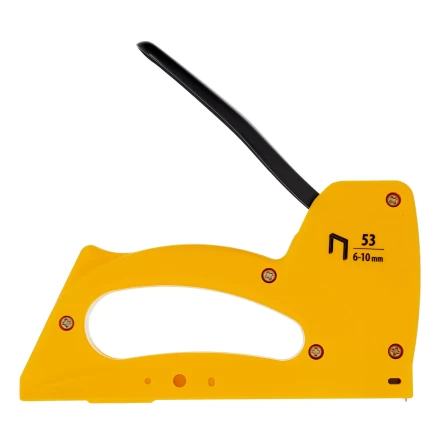 Степлер пластиковый, скобы в комплекте, тип 53, 6-10 мм Denzel 40221 купить в Ханты-Мансийске