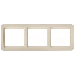 Панель СВЕТОЗАР &quot;ГАММА&quot; тройная горизонтальная, цвет бежевый SV-54148-B