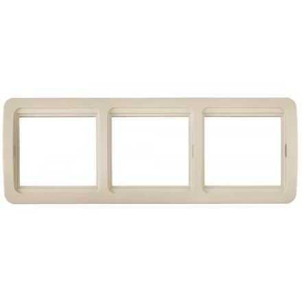 Панель СВЕТОЗАР "ГАММА" тройная горизонтальная, цвет бежевый SV-54148-B купить в Ханты-Мансийске