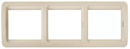 Панель СВЕТОЗАР "ГАММА" тройная горизонтальная, цвет бежевый SV-54148-B купить в Ханты-Мансийске