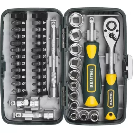 Набор KRAFTOOL &quot;INDUSTRIE&quot;: Слесарно-монтажный инструмент, компактный, 1/4&quot;, 38 предм 27970-H38 купить в Ханты-Мансийске