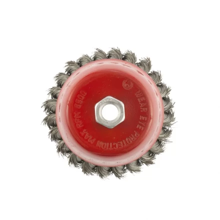 Щетка для УШМ, 100 мм, М14, &quot;чашка&quot;, крученая проволока 0,35 мм  MTX 74615 купить в Ханты-Мансийске