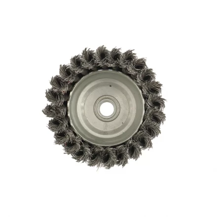 Щетка для УШМ, 100 мм, М14, &quot;чашка&quot;, крученая проволока 0,35 мм  MTX 74615 купить в Ханты-Мансийске