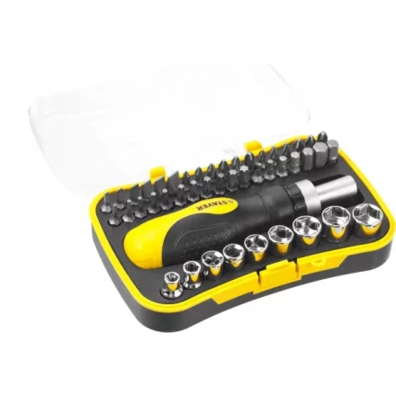 Набор STAYER "MASTER" "HERCULES": Отвертки, реверс отвертка, биты 35шт, адаптер для торц голов, торц голов 9шт, 46 предм 25084-H46 купить в Ханты-Мансийске