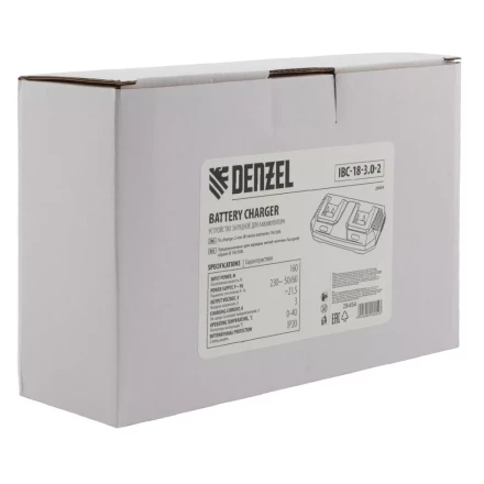 Устройство зарядное для аккумуляторов Denzel IBC-18-3.0-2, Li-Ion, 18В, 3.0 А, для двух батарей 28454 купить в Ханты-Мансийске