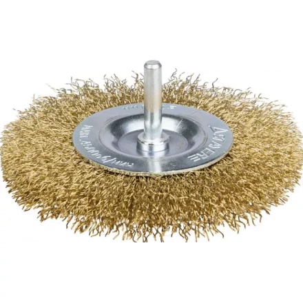 STAYER &quot;PROFESSIONAL&quot;. Щетка дисковая для дрели, витая латунированная стальная проволока 0,3мм, 100мм 35114-100_z01 купить в Ханты-Мансийске