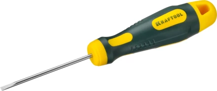 Отвертка KRAFTOOL, Cr-Mo-V сталь, двухкомпонентная противоскользящая рукоятка, SL, 2,5x60мм 250071-2.5-060 купить в Ханты-Мансийске