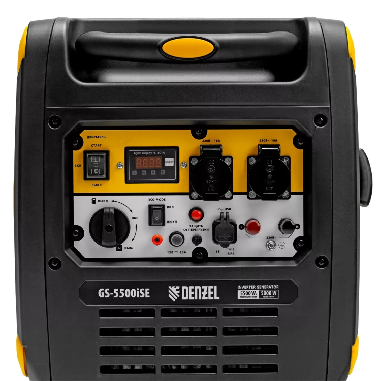 Генератор инверторный Denzel GS-5500iSE, 5,5 кВт, 230 В, закрытый корпус,электростартер купить в Ханты-Мансийске