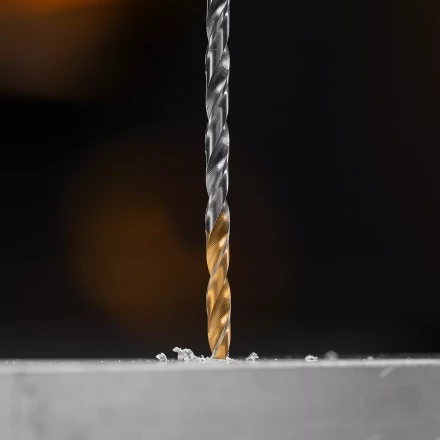 Сверло спиральное по металлу 4 х 119 мм, Р6М5, Golden Tip, удлиненное Denzel 718250 купить в Ханты-Мансийске