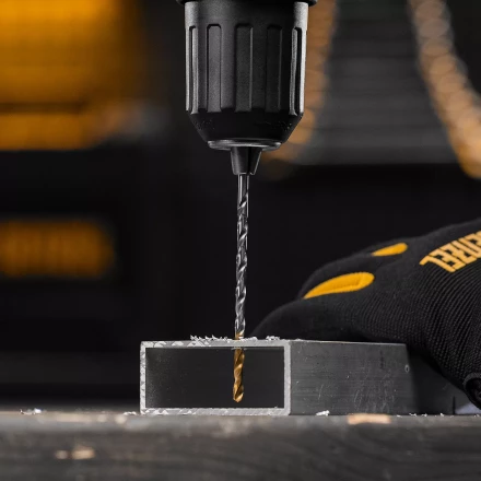 Сверло спиральное по металлу 4 х 119 мм, Р6М5, Golden Tip, удлиненное Denzel 718250 купить в Ханты-Мансийске