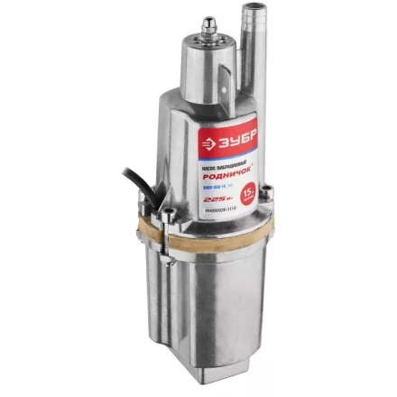 Насос ЗУБР &quot;Родничок&quot; вибрационный, погружной, для чистой воды, 18 л/мин, напор 60м, шнур 15м, 225Вт ЗНВП-300-15_М2_Х купить в Ханты-Мансийске