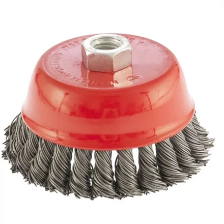 Щетка для УШМ 125 мм М14 "чашка" крученая проволока 0,35 мм MTX 74617 купить в Ханты-Мансийске