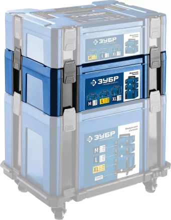 ЗУБР МОДУЛЬ-15, 440 х 310 х 150 мм, (17), размер L, пластиковый ящик для инструментов, Профессионал (38165-15) купить в Ханты-Мансийске