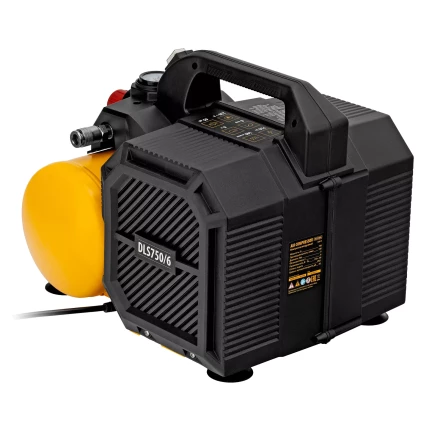 Компрессор Denzel DLS750/6 58019 безмасляный малошумный 750 Вт, 140 л/мин,ресивер 6 л купить в Ханты-Мансийске