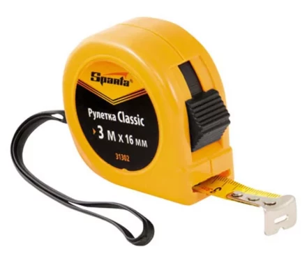 Рулетка 3 м х 13 мм SPARTA пластиковый корпус 31321 купить в Ханты-Мансийске