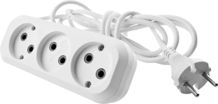 Удлинитель СИБИН электрический, ПВС сечение 0,75кв мм, 3 гнезда, макс мощн 1300Вт, 2м 55031-2 купить в Ханты-Мансийске