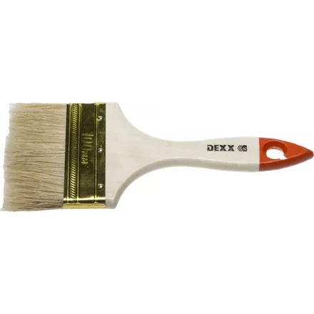 Кисть флейцевая DEXX, деревянная ручка, натуральная щетина, индивидуальная упаковка, 100мм 0100-100_z02 купить в Ханты-Мансийске