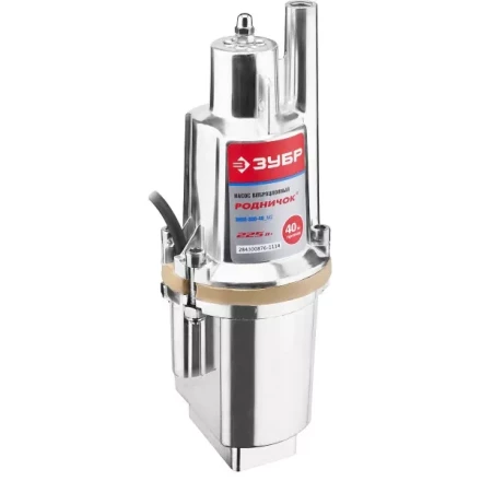 Насос ЗУБР &quot;Родничок&quot; вибрационный, погружной, для чистой воды, 18 л/мин, напор 60м, шнур 40м, 225Вт ЗНВП-300-40_М2_Х купить в Ханты-Мансийске