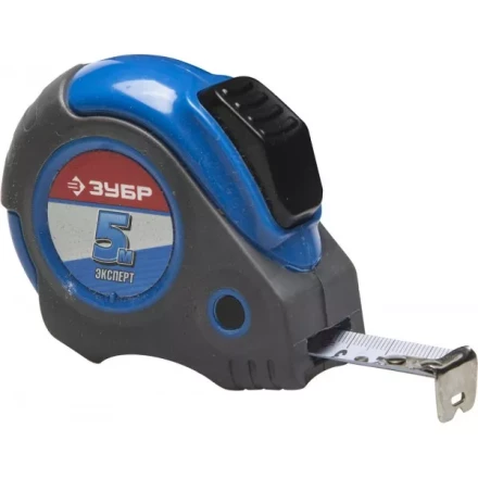 Рулетка ЗУБР "ЭКСПЕРТ", двухкомпонентный корпус, автостоп, 5м/19мм 34057-05-19_z02 купить в Ханты-Мансийске