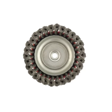 Щетка для УШМ 150 мм М14 "чашка" крученая проволока 0,35 мм MTX 74618 купить в Ханты-Мансийске