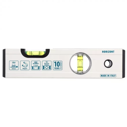 Уровень алюминиевый магнитный 200 мм фрезерованный 2 глазка Gross 33669 купить в Ханты-Мансийске