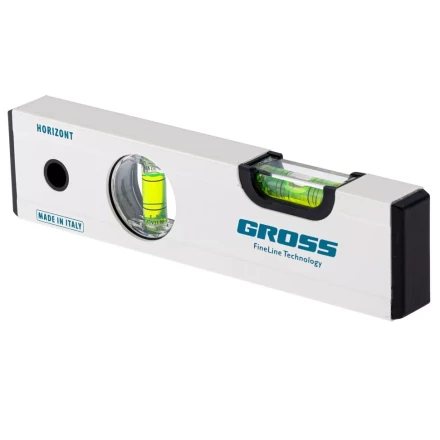 Уровень алюминиевый магнитный 200 мм фрезерованный 2 глазка Gross 33669 купить в Ханты-Мансийске