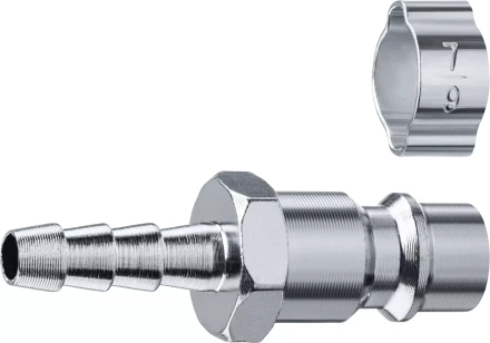 ЗУБР штуцер елочка, 6 мм - рапид штуцер, переходник с обжимным хомутом, Профессионал (64918-06) купить в Ханты-Мансийске
