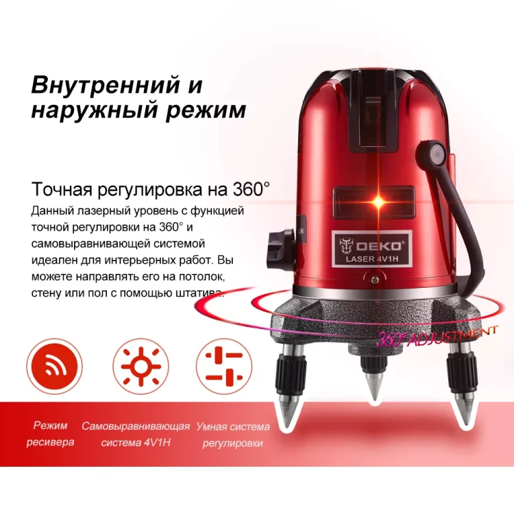 Уровень лазерный LL57 SET1 DEKO, 065-0201 купить в Ханты-Мансийске