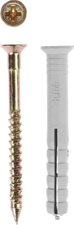 Дюбель-гвоздь ЗУБР &quot;МАСТЕР&quot; полипропиленовый, потайный бортик, 8 x 120 мм, 2 шт 4-301346-08-120 купить в Ханты-Мансийске