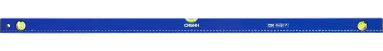 Уровень СИБИН коробчатый, 3 противоударных ампулы, измерительная линейка, 120см 34605-120 купить в Ханты-Мансийске