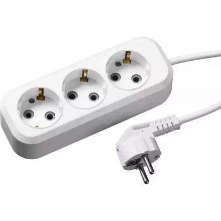 Удлинитель СИБИН электрический, ПВС сечение 0,75кв мм, 3 гнезда, макс мощн 2200Вт, 2м, заземление 55034-2 купить в Ханты-Мансийске
