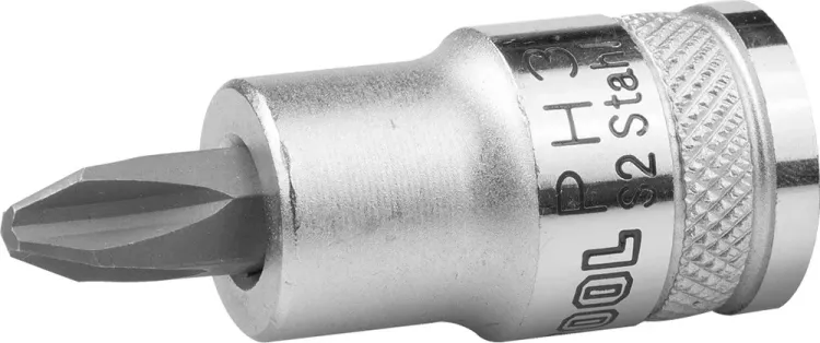Торцовая бита-головка KRAFTOOL "INDUSTRIE QUALITAT", материал S2, PHILLIPS, сатинированная, 1/2", PH3 27901-3_z01 купить в Ханты-Мансийске