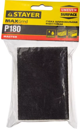 Губка шлифовальная STAYER "MASTER" четырехсторонняя, зерно - оксид алюминия, Р180, 100 x 68 x 26 мм. 3560-3 купить в Ханты-Мансийске