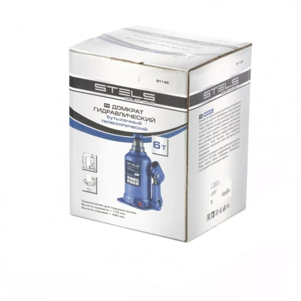 Домкрат гидравлический бутылочный телескопический 6 т подъем 170-430 мм Stels 51146 купить в Ханты-Мансийске