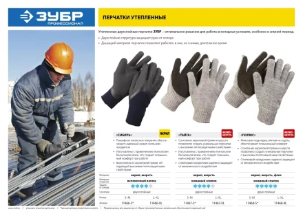 Перчатки утепленные Тайга серия ПРОФЕССИОНАЛ купить в Ханты-Мансийске