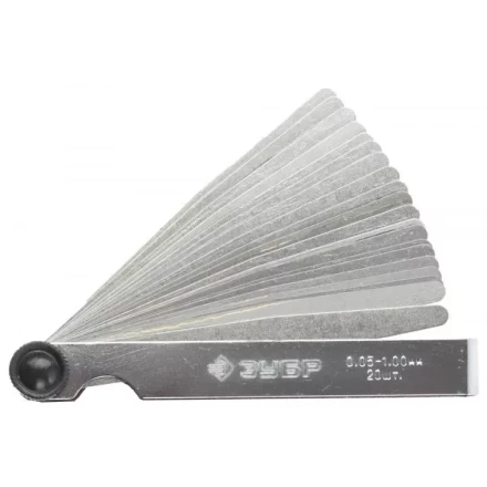 Набор ЗУБР "МАСТЕР" Щупы автомобильные, 0,05 - 1,00мм, 20шт 4325-H20_z01 купить в Ханты-Мансийске