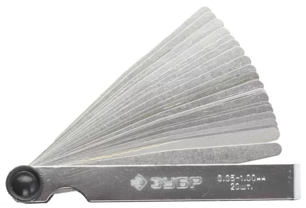 Набор ЗУБР "МАСТЕР" Щупы автомобильные, 0,05 - 1,00мм, 20шт 4325-H20_z01 купить в Ханты-Мансийске