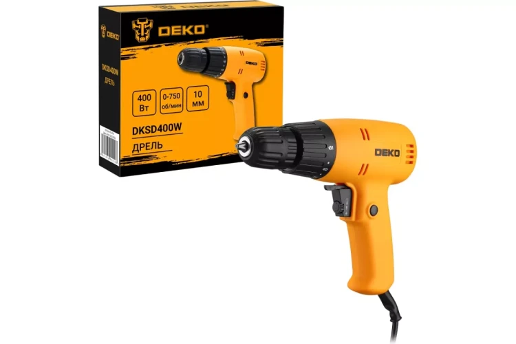 Дрель-шуруповерт сетевой DEKO DKSD400W, 063-4086 купить в Ханты-Мансийске