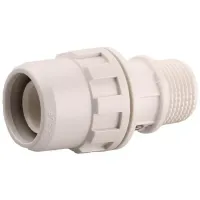 Муфта ЗУБР "ШиреФит" соединительная, "штуцер с гайкой - внешняя резьба", 20мм-3/4" 51461-20-3/4