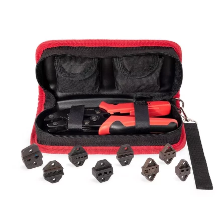 Пресс-клещи КВТ СТС+8 с 8 матрицами для опрессовки автоклемм, втулочных, изолированных и неизолированных наконечников, Dupont (набор) (89225) купить в Ханты-Мансийске