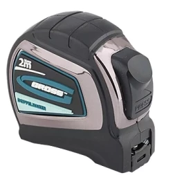 Рулетка "Doppelhaken" 2 м x 16 мм односторонний зацеп нейлон двуст. шкала автоматич GROSS 31121