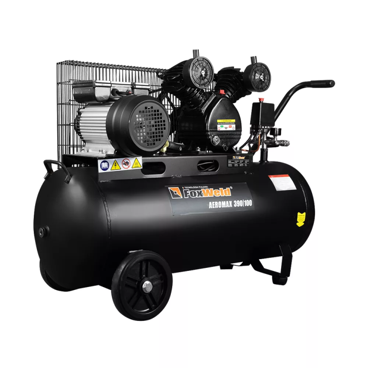 Компрессор масляный ременной AEROMAX 390/100 FoxWeld купить в Ханты-Мансийске