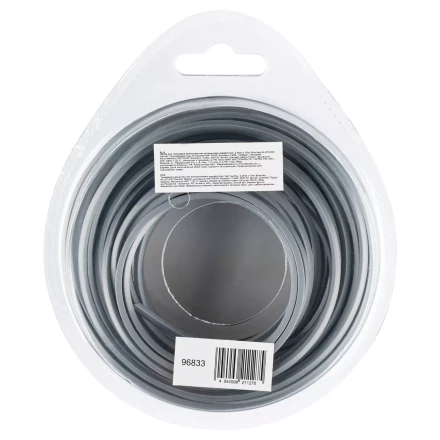 Леска для триммера армированная алюминием квадратная, 2,0мм х 15м, блистер ALUFLEX Denzel 96833 купить в Ханты-Мансийске